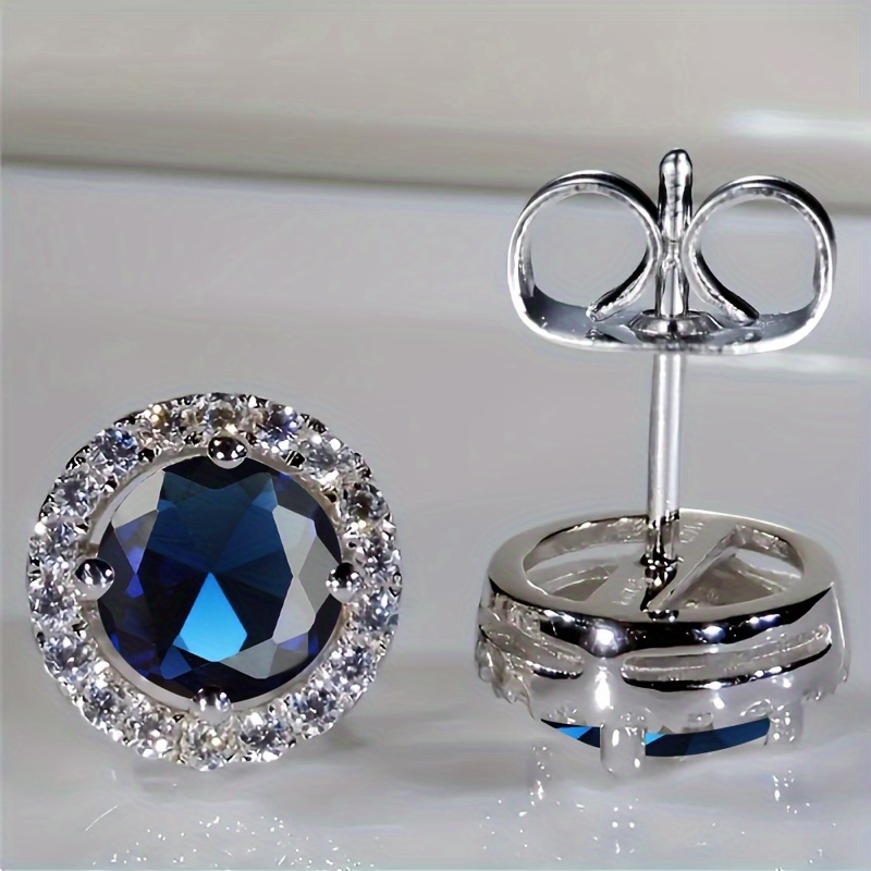 Classic Round Zirconia Earrings for Women